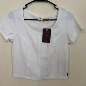 Levi's Classic White Crop Top